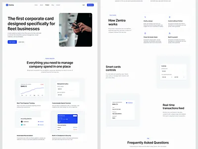 Fintech SaaS Website: Fleet Business Corporate Card branding business company component dashboard design finance fintech landing page minimalist product design saas saas landing page saas landing page fintech saas web design sdjkcn uiux web app web design wkgr