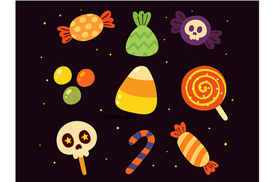 Candy and Skull Collection autumn background candies castle celebration creepy event ghost halloween holiday lantern moon night october party pumpkin saint scary spooky terror
