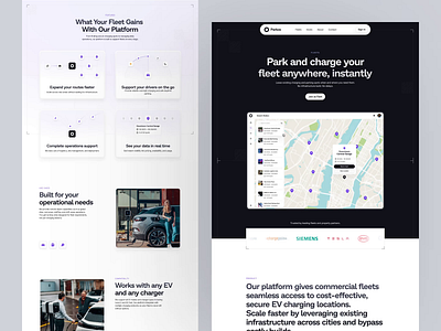 Parkos - EV Charging & Parking Website battery car charging station clean design electric car ev ev charger modern saas station technology transport ui uidesign ux uxdesign vehicle web design website