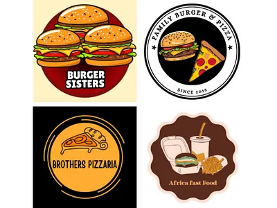 Modern Burger & Pizza Logo vector