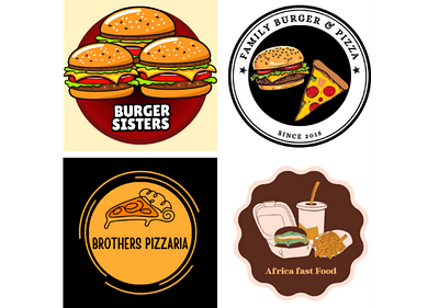 Modern Burger & Pizza Logo vector
