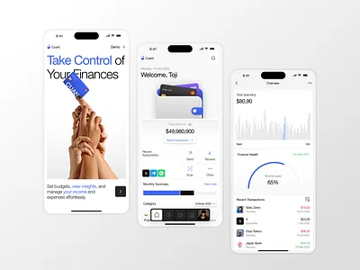 Cuant. - Finance Mobile App analytics app design bank banking app budgeting credit card fiance finance finance app finance mobile fintech mobile mobile app mobile ui modern money spending transaction ui ux design