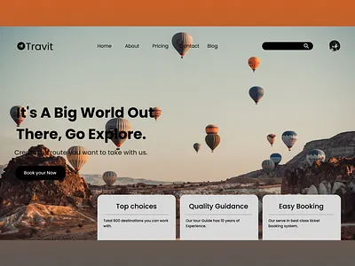 Travit Landing Page Design designer figma travel landing page ui ux website
