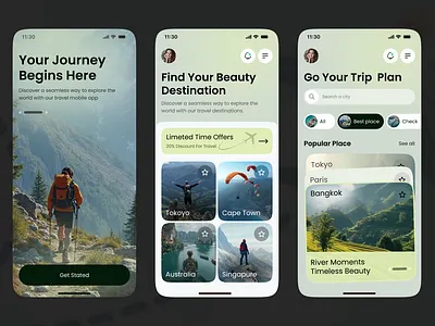 Travel Mobile App mobile app mobile app design mobile app ui torism travel travel app travel booking app travelling trip ui design ui ux design