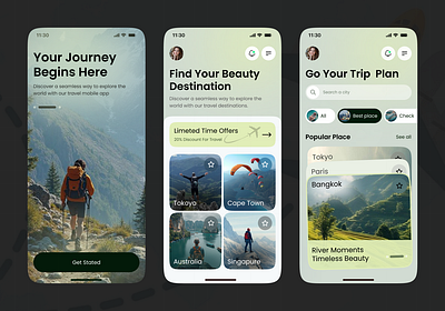 Travel Mobile App mobile app mobile app design mobile app ui torism travel travel app travel booking app travelling trip ui design ui ux design