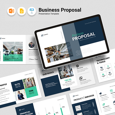 Business Proposal Presentation Template animation business business proposal company profile creative deck graphic design infographic marketing plan minimal motion graphics pitchdeck powerpoint template presentation project proposal proposal slide smart template ui