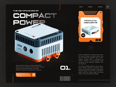 Hero section exploration - 02 design hero landing page minimal technologi ui ux web website