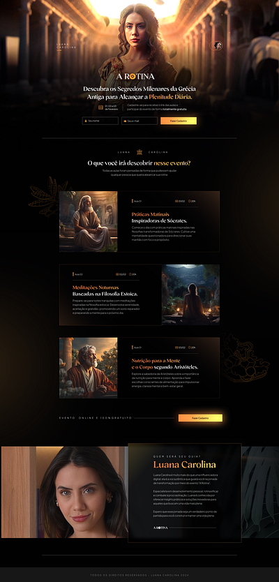 Luana Carolina - Landing page graphic design landing page ui ux webdesign