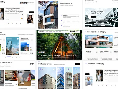 Properto - Property Website clean design elegant house landing page minimalist design modern design property property design property landing page property website real estate real estate design real estate landing page ui design uiux web design