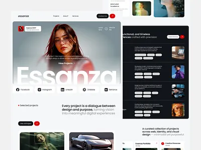 Personal Portfolio Website agency ai bento style big type creative cv graphic design landing page personal personal portfolio personal website portfolio portfolio website professional resume service website ui ui design website wed design