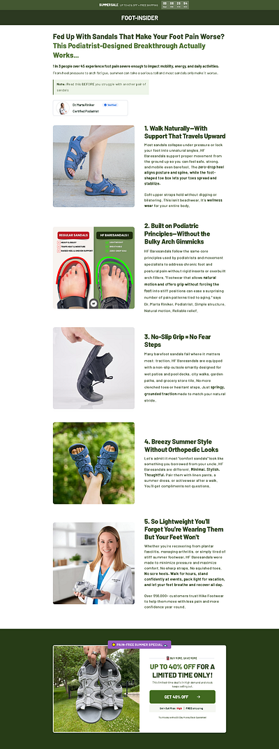FOOT-INSIDER Template on Gempages Funnel advertorial page foot inder oon gempages foot insider gempages gempages funnel gempages template high converting template landing page new funnel product page sales page shopify shopify page builder gempages