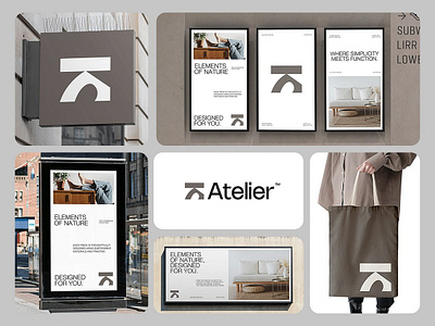 Atelier - Furniture - Architecture Logo & Branding abstract logo architecture logo branding brand book design brand guidelines branding business logo business logo branding company logo branding corporate logo furniture logo branding logo logodesign modern logo branding technology