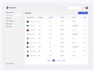 E-commerce Product Page Dashboard app dashboard e commerce habib land landing page mobile app products page sass sass website ui website