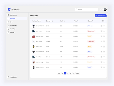 E-commerce Product Page Dashboard app dashboard e commerce habib land landing page mobile app products page sass sass website ui website