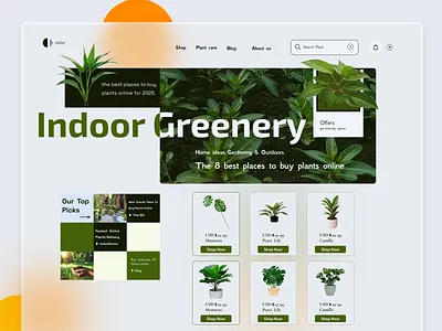 🌿 Indoor Greenery – Modern Plant Store UI homedecorui