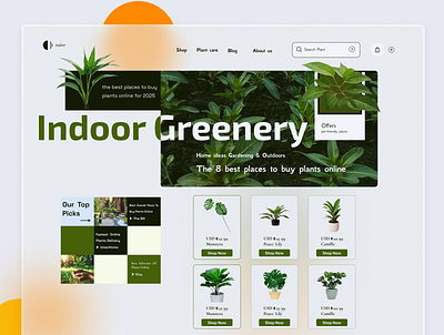 🌿 Indoor Greenery – Modern Plant Store UI homedecorui