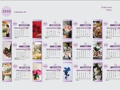 Calander art 2026 branding graphic design motion graphics