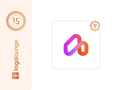 LogoLounge Book 15 Winner ai award book 15 brand gradient graphic design house icon identity illustration logo logolounge logotype mark outcraft portfolio real estate symbol tech winner