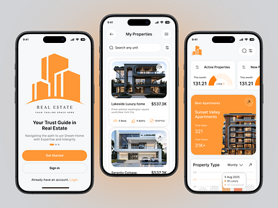 Real Estate Mobile App Design card eal estate agency filter home screen listing listing app mobile mobile app real estate real estate app real estate design real estate mobile app design real property user experience user interface