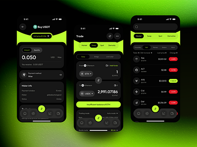 Crypto Exchange Mobile App - OKX app app design blockchain app crypto app crypto design crypto exchange crypto portfolio crypto trading crypto trading app crypto ui defi trading mobile mobile app mobile app design okx app trading app trading app design uxui design web3 ux