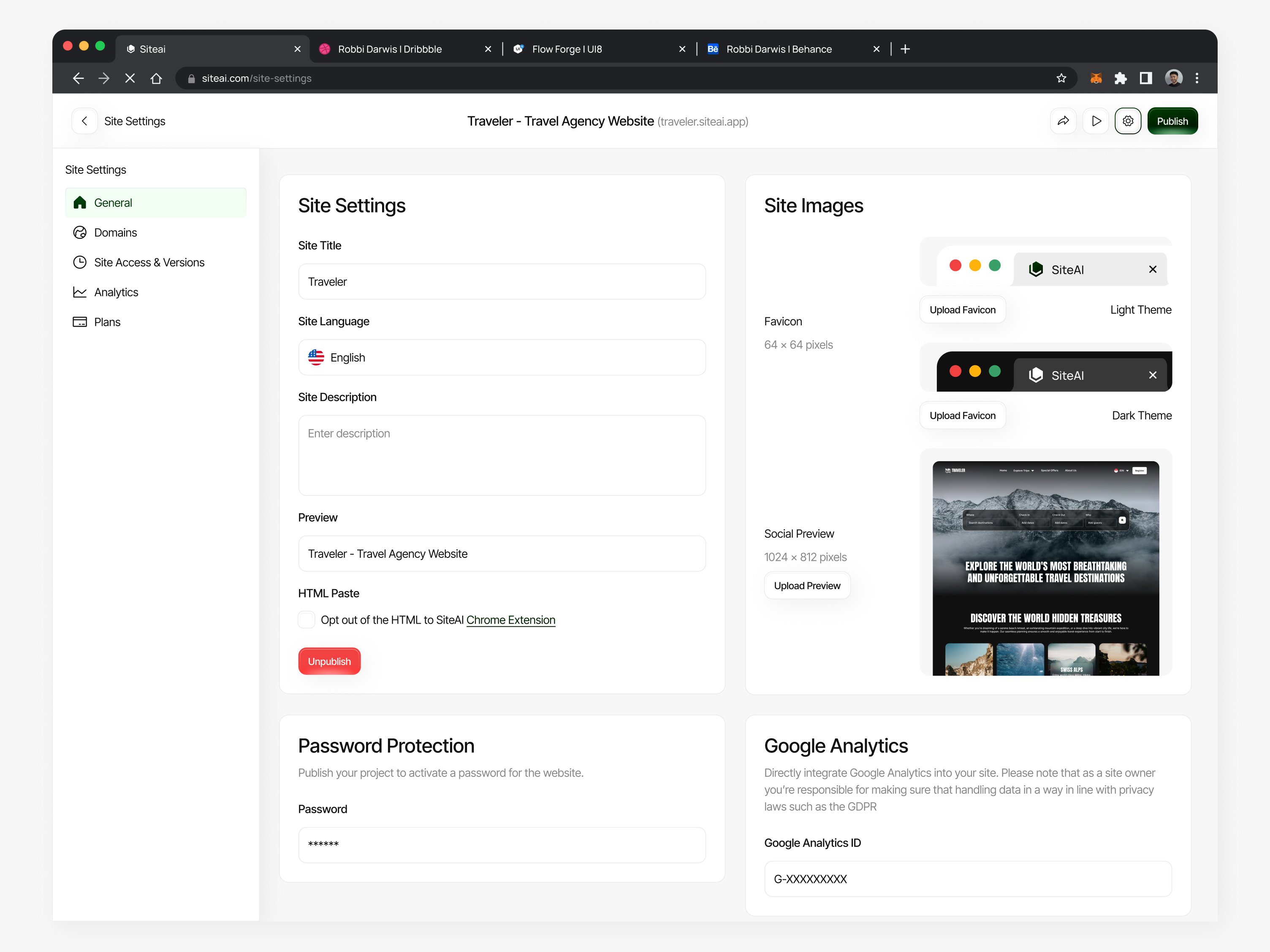 Example of Ai For Website Builder Webapp (UI UX)
