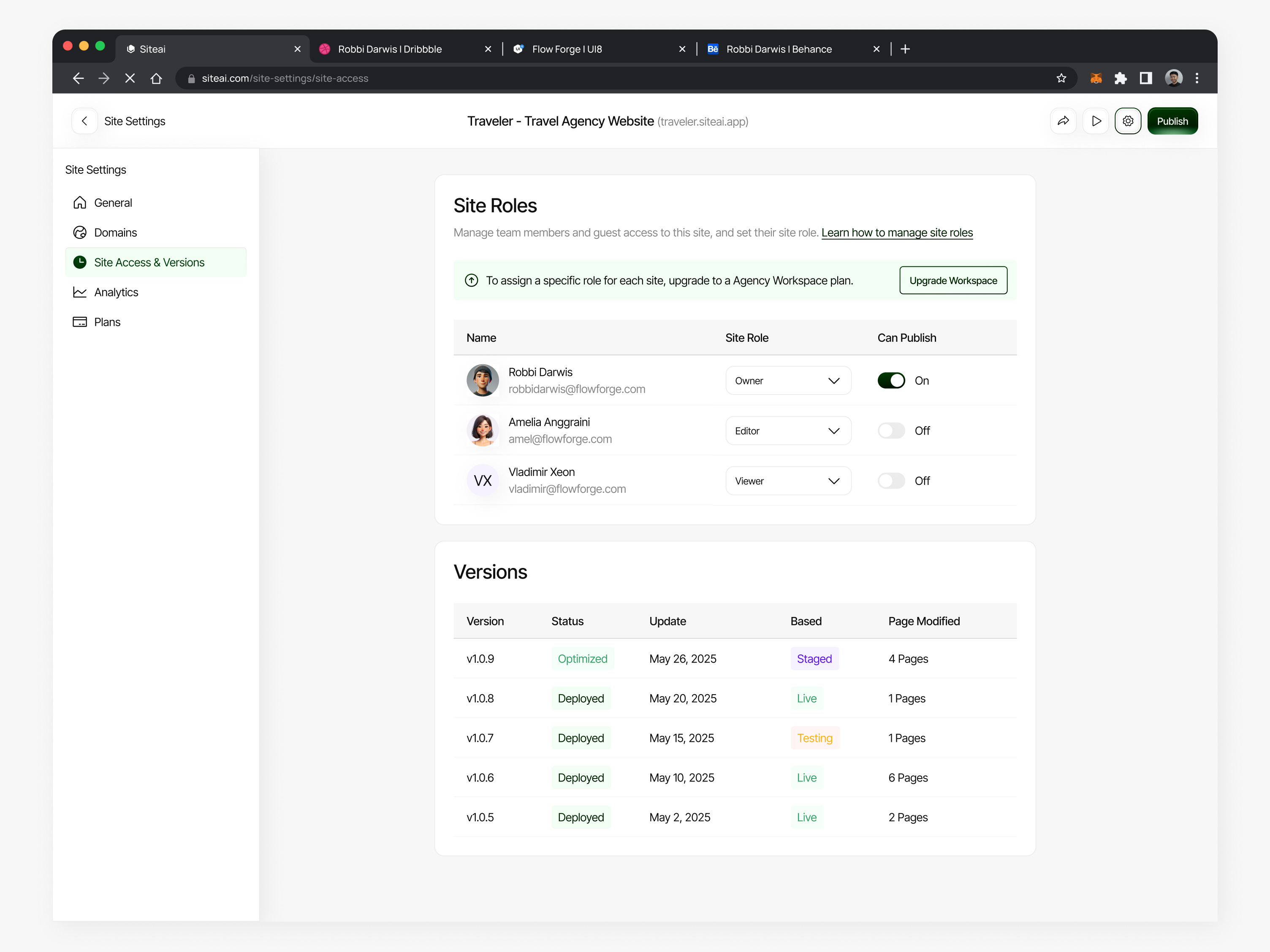 Example of Ai For Website Builder Webapp (UI UX)