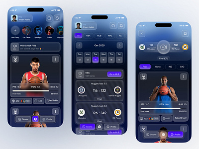 Modern Sports Live Score App UI app app design basketball basketball app ios app live score app live streaming app livesportsapp mobile mobile app real time scores sports sports app sports news mobile app sports ui streaming app uiux