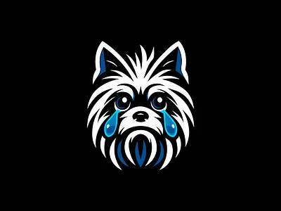 Sad Puppy Logo app brand icon brand identity branding crying dog dog logo illustration logo logotype pet dog pet logo puppy logo saas sad dog sports vector