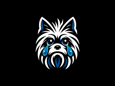 Sad Puppy Logo app brand icon brand identity branding crying dog dog logo illustration logo logotype pet dog pet logo puppy logo saas sad dog sports vector