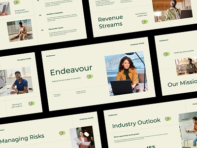 Endeavour Business Plan and Company Profile agency brand brand identity branding business business proposal company corporate creative brief dashboard deck elegant event presentation marketing meeting presentation pitch pitch deck profile promotional presentation strategy