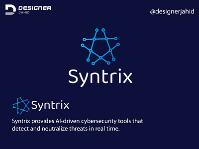 Pentagonal Symbol and Network Symbol Combine Syntrix Tech Logo abstract logo ailogo branding cloud logo combination mark logo creative logo creative logomodern logo data center logo design designer jahid graphic design illustration minimal logo moden logo monogram logo new logo pictorial logo syntrix logo tech logo vector