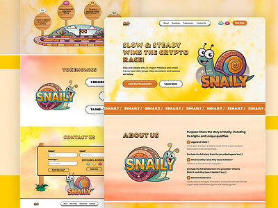 Snaily - Meme Coin Website landing page meme coin meme landing page meme website pepe presale snaily meme coin web3 website design