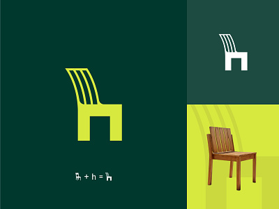 chair with h letter logo concept. chair, furniture logo design brand logo branding chair h logo chair logo company logo custom logo design furniture furniture logo graphic design h letter chair identity illustration interior logo logo logo design logos minimal logo minimalist logo