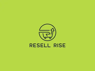 RESELL RISE: Cart of Growth brand identity branding cart design design logo flat graphic design growth icon illustration line line art logo logo design logos logotype modern ui unique