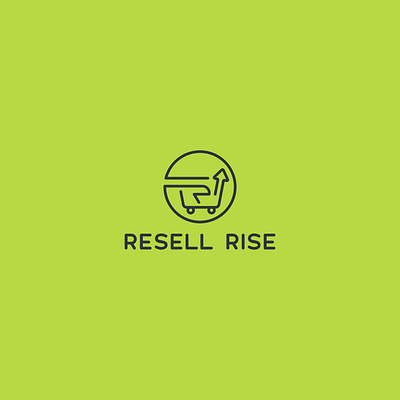 RESELL RISE: Cart of Growth brand identity branding cart design design logo flat graphic design growth icon illustration line line art logo logo design logos logotype modern ui unique