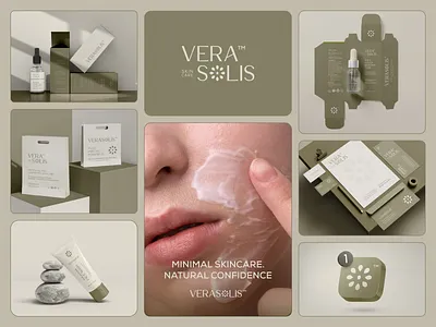 VeraSolis — Skincare, Wellness Logo, Brand Identity and Packagin beauty branding brand identity branding branding solution cosmetics cosmetics packaging label design logo design logotype packaging skincare skincare branding skincare packaging visual identity wellness wellness branding