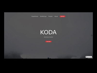 Outdoor Adventure Website Concept adventure animation branding clean landing page minimal modern nature outdoor page transition photography ui design web design website