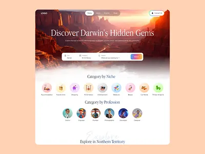 Darwin City Services Website Design | UI design adobe photoshop city website clean design darwin city figma home page landing page ui design uiux user interface webiste