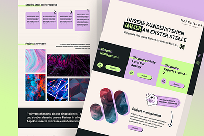 Landing Page design agency branding colorfull landing page minimal studio swiss design ui uniqe vibrant ui webpage x