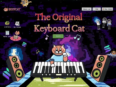 $KEYCAT (SOL) animation blockchain crypto crypto website defen design website fun landing page mem token meme pepe roadmap web design website crypto