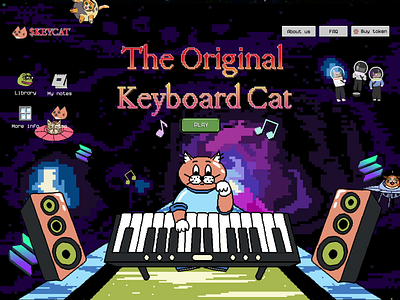 $KEYCAT (SOL) animation blockchain crypto crypto website defen design website fun landing page mem token meme pepe roadmap web design website crypto