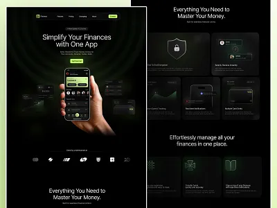 Fintech SaaS Landing Page framer landing page landing page design ui webdesign website design