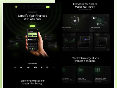 Fintech SaaS Landing Page framer landing page landing page design ui webdesign website design