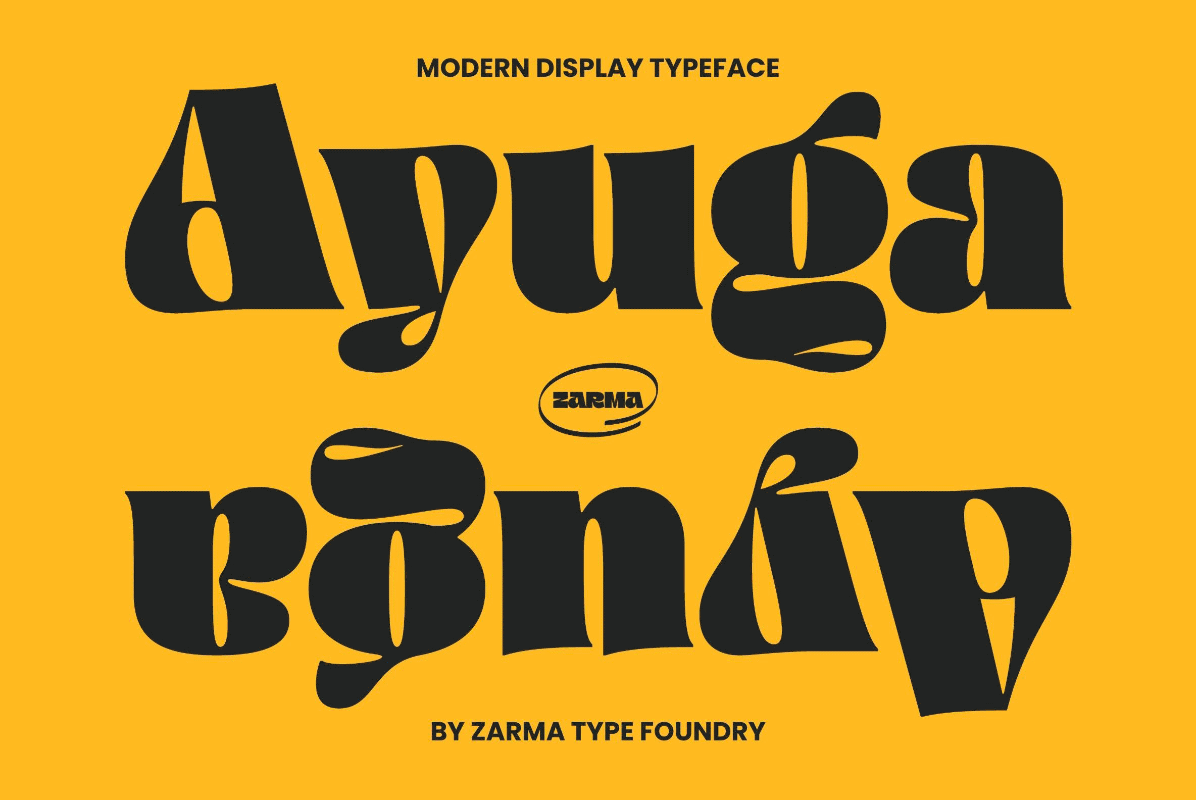 Ayuga - Modern Display Font brand identity branding font fonts logo logo design logotype modern retro text type design typeface typography unique font vintage
