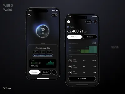 Pro Wallet /Web 3 app mobile ui