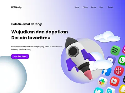 UIX Design – Hero Section Website Landing Page branding graphic design ui