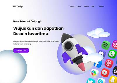 UIX Design – Hero Section Website Landing Page branding graphic design ui