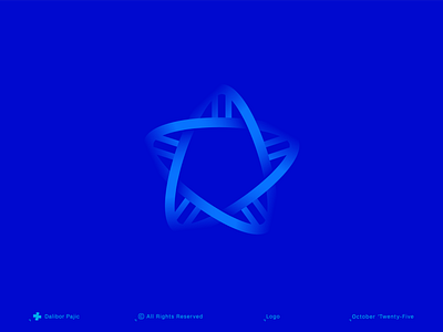 DNA Star logo badge biology bold branding chain clean excellence genetics geometry graphic design innovation institution international logo minimal modern research science stem technology