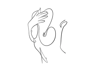 Woman body abstract line art fine illustration illustration art line art one line art scratch tattoo vector