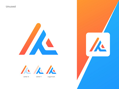 A & T - Modern letter logo abstract logo app icon branding branding design creative logo geometric logo gradient design gradient logo letter a logo logo logo design logo mark minimal logo modern logo professional logo software logo startup logo symbol logo tech logo technology branding